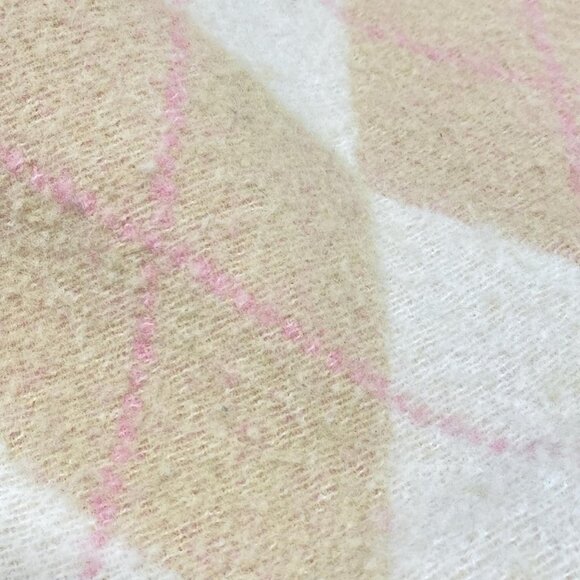 Auth COACH - Pink Light Brown Multi Wool Polyester Scarf - Picture 5 of 5